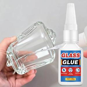 lot 29585 image: Glass Glue, 30 g Clear Super Glue for Glass, Fast Curing & Waterproof Adhesive for Repairing Mirrors, Crystals, Jewelry, Acrylic, Crafts, Plastic Models and More - Retail $4