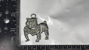 lot 35 image: Bulldog Charm Pendant with Loop Attachment - Retail $0