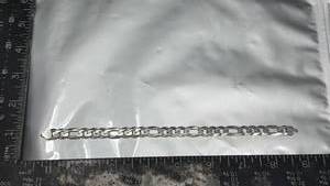 lot 36 image: Curb Chain Link Bracelet with Tags sliver 925 - Retail $0