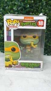 lot 40 image: Funko Pop Retro Toys Teenage Mutant Ninja Turtles #18 Michelangelo Vinyl Figure - Retail $0