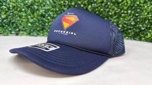 lot 100 image: Supergirl DC Comics Trucker Hat Navy Mesh Snapback - Retail $0