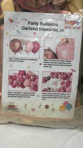 lot 108 image: Party Balloons Garland Instructions Kit with Arch Strip and Balloons - Retail $0
