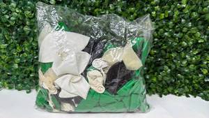 lot 109 image: Balloon Glue and Latex Balloons Mixed Color Party Bundle Green White Black - Retail $0