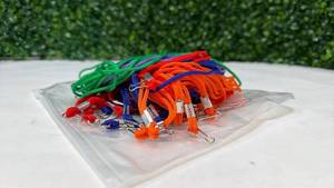 lot 114 image: Braided Nylon Lanyards with Metal Clips Multiple Colors 12 Pack - Retail $0