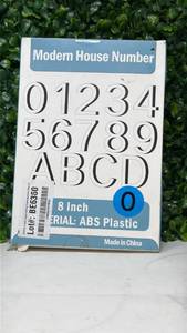 lot 135 image: Modern House Number 8 Inch ABS Plastic - Retail $0