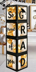lot 142 image: So Proud of a You Graduation Balloon Box Stack 4-Tier - Retail $0
