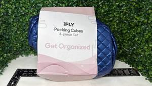 lot 145 image: iFLY Packing Cubes 4-Piece Set 12 x 4.5 x 8 - Retail $0