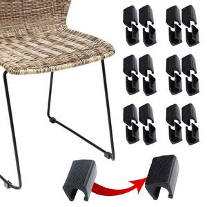lot 152 image: Rectangle U Shaped Sled Chair Leg Tips Cap with Felt Pads,Floor Protectors - Retail $17