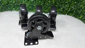 lot 166 image: Industrial Caster Wheels Set of 4 with Mounting Plates - Retail $0