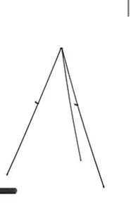 lot 203 image: Black Tripod Display Easel with Ledge - Retail $0