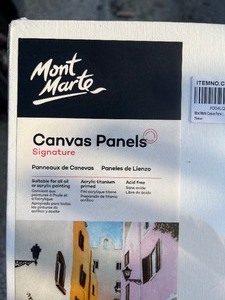 lot 39 image: Bundle of 6 Mont Marte on croat Canvas Panel Signature 9 x 12 - Quality