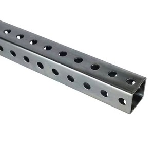 lot 118 image: 2 Pack 1-12 in. x 6 ft. - Perforated Steel Square Tube