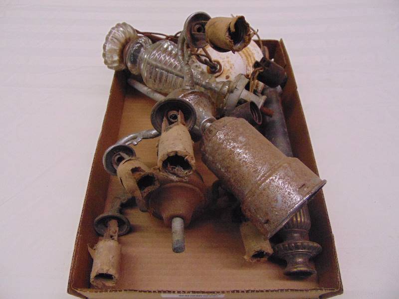 lot 2134 image: Antique Lights & Candle Holders
