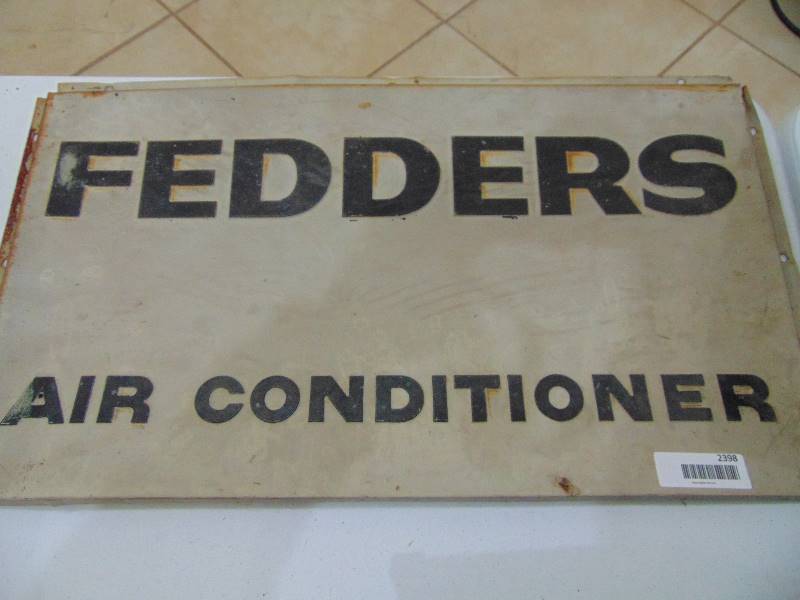 lot 2398 image: Tin Fedders Sign