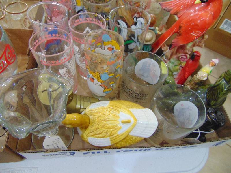 lot 2414 image: Glass Character Cups & Misc.
