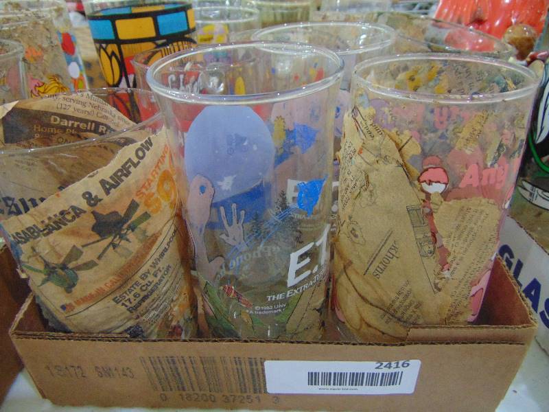 lot 2416 image: Character Glass Cups