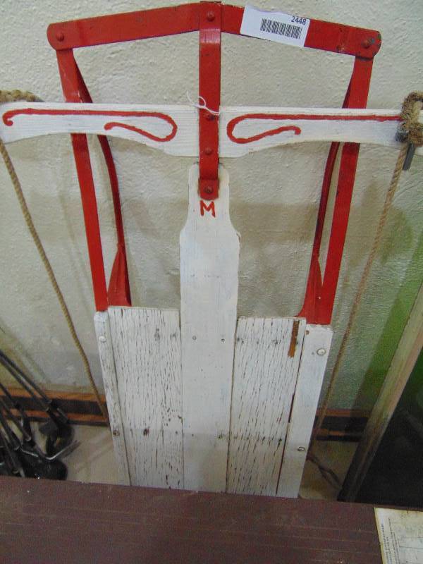 lot 2448 image: Vintage Snow Sled