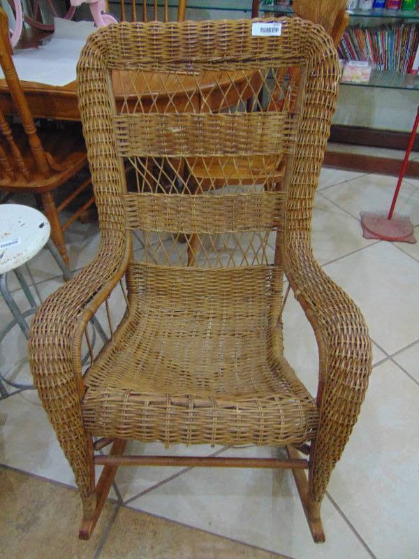 lot 2457 image: Wicker Rocker