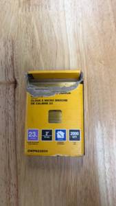 lot 145 image: DeWalt DWPN23200 Micro Brads Calibre 23 2 inch 2000 Count - Retail $20