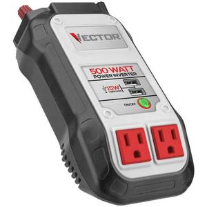 lot 151 image: 500 Watt Power Inverter  Dual Power Inverter  Two USB Charging Ports - Retail $80