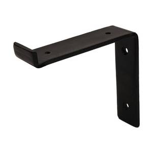 lot 158 image: 6 in. Forged Steel Shelf Bracket, Black 5 pack - Retail $35