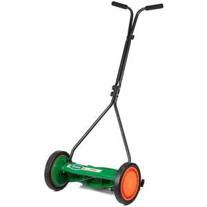lot 159 image: Scott s Reel Lawn Mower 16 in. Manual Walk Behind Push Rust Resist Deck 415-16S - Retail $150