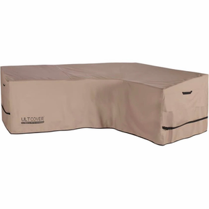 lot 185 image: ULTCOVER Patio Right Facing Sectional Sofa Cover 85W x 58W x 32D - Retail $50