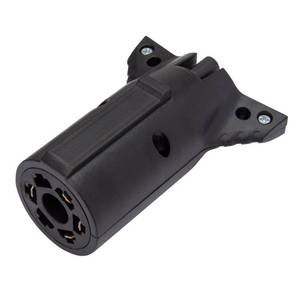 lot 123 image: TowSmart Trailer Light Wiring Connector  7-Way Round Blade to 4-Way Flat - Retail $23