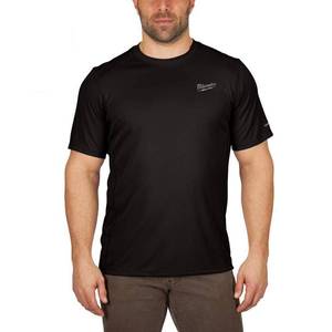 lot 125 image: Milwaukee Workskin M Short Sleeve Men s Crew Neck Black Lightweight Performance Tee Shirt - Retail $30