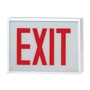 lot 137 image: Cooper Lighting 9254756 Chicago Exit Sign LED - Retail $213