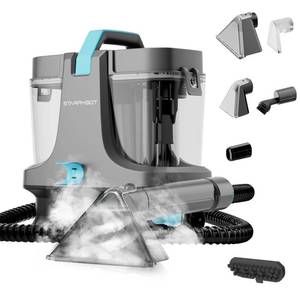 lot 2456 image: PRE OWNED Starrybot Portable Carpet Cleaner with Steam, 18Kpa Spot Cleaner(Gray) - Retail $150