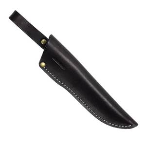 lot 2491 image: BPSKNIVES - Belt Knife Sheath - Black Leather Sheath for Mora Garberg - Sheath with Belt Loop for Vertical Carry of Fixed Blade Knife - Free Suspension Leather Case - Retail $14
