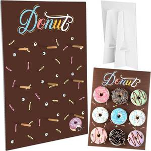 lot 2520 image: Jetec Donut Stand Cute Doughnuts Display Stand, Brown - Retail $10