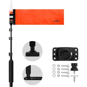 lot 2529 image: Affordura Kayak Lights with Orange Flag Pole Kit White LED - Retail $54