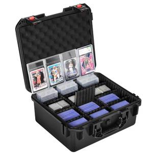 lot 2555 image: Graded Card Case Storage Box Trading Card Storage Box with 9 Dividers - Retail $45