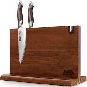 lot 2556 image: HOSHANHO Magnetic Knife Block 14 x 10, Double Sided Magnetic Knife Holder - Retail $75