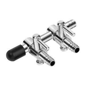 lot 2581 image: AQUANEAT Aquarium Air pump Splitter,Fish Tank Air Valve, Metal Control Valve for Pump Accessories(X-Small 2 Way) - Retail $4