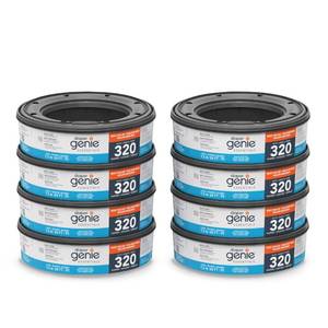 lot 2636 image: Diaper Genie Essentials Round Refill 8-Pack, Unscented, Fits Complete Pails - Retail $25