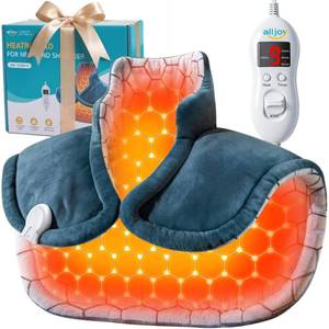 lot 2668 image: ALLJOY Graphene-Infused Heating Pad for Neck and Shoulders and Back - Retail $56