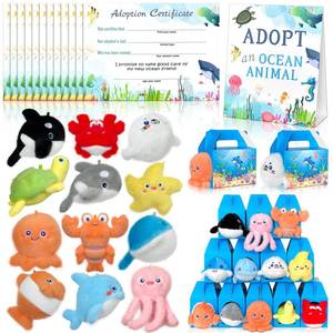 lot 2698 image: 37 Pcs Adopt a Pet Sea Animal Party Favors Summer Party Pet Adoption Party - Retail $40