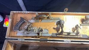 lot 1 image: Stanley No. 45 Combination Plane Wood Tool with Original Box and Cutters