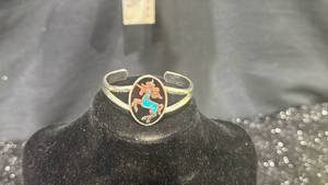 lot 60 image: Bracelet with Enamel Horse Motif
