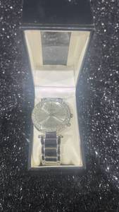 lot 93 image: Sophie Quartz Watch with Crystal Bezel and Metal Band