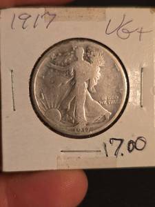 lot 3 image: 1917 Walking Liberty Silver half dollar