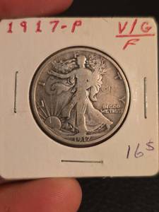 lot 5 image: 1917-P Walking Liberty Silver half dollar