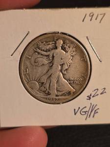 lot 6 image: 1917 Walking Liberty Silver half dollar