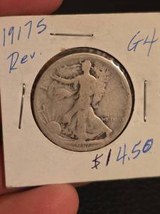 lot 11 image: 1917-S Walking Liberty Silver half dollar