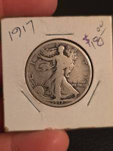 lot 15 image: 1917 Walking Liberty Silver half dollar