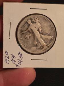 lot 41 image: 1920 Walking Liberty Silver half dollar