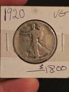 lot 42 image: 1920 Walking Liberty Silver half dollar
